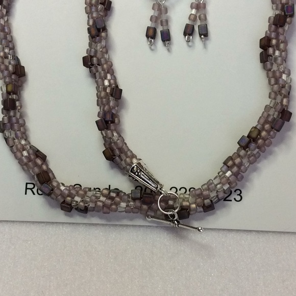 FINAL SALE PRICE Matte Lilac & Cube Woven Lia Rosa Designs Set - Picture 5 of 5